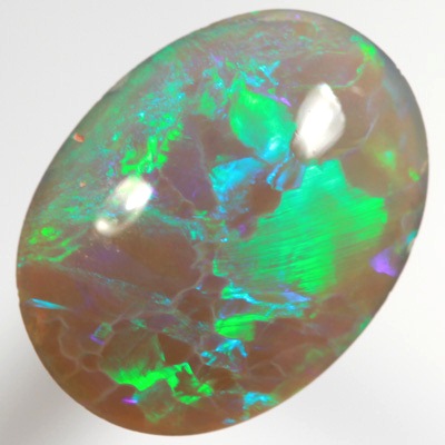 SOLID BLACK CRYSTAL OPAL Rolling flashes of green and turquoise fire